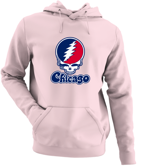 Illinois Stealie Premium Unisex Hoodie — Design: Illinois University of Chicago — Light Pink