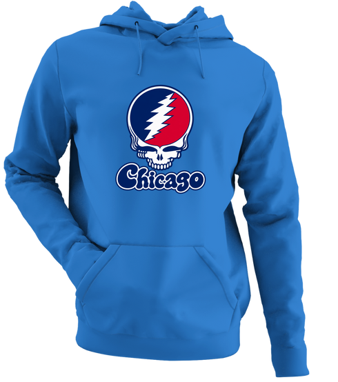 Illinois Stealie Premium Unisex Hoodie — Design: Illinois University of Chicago — Heather Royal