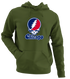 Illinois Stealie Premium Unisex Hoodie — Design: Illinois University of Chicago — Military Green
