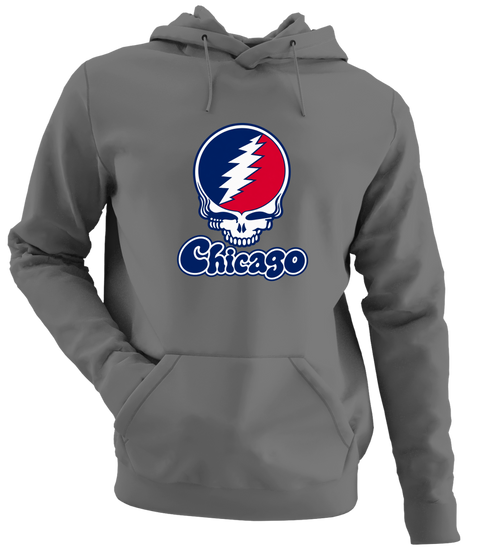 Illinois Stealie Premium Unisex Hoodie — Design: Illinois University of Chicago — Charcoal