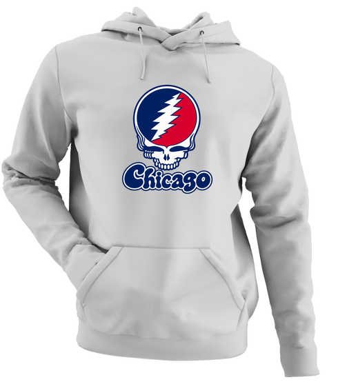 Illinois Stealie Premium Unisex Hoodie — Design: Illinois University of Chicago — Sport Grey