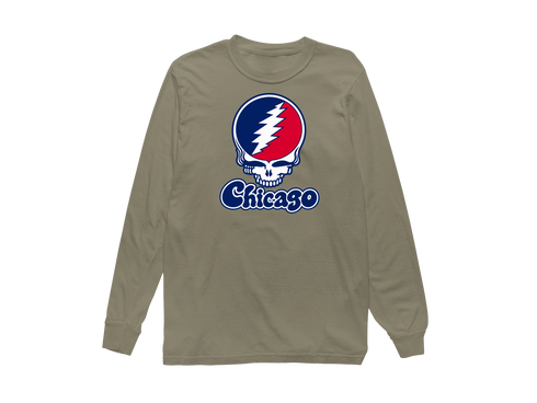 Illinois Stealie Premium Unisex Long-Sleeve — Design: Illinois University of Chicago — Sandstone