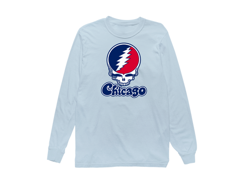 Illinois Stealie Premium Unisex Long-Sleeve — Design: Illinois University of Chicago — Chambray