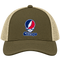 Illinois Stealie Premium Unisex Trucker Cap — Design: Illinois University of Chicago — Moss/Khaki