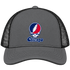 Illinois Stealie Premium Unisex Trucker Cap — Design: Illinois University of Chicago — Charcoal/Black