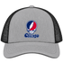 Illinois Stealie Premium Unisex Trucker Cap — Design: Illinois University of Chicago — Heather Grey/Black