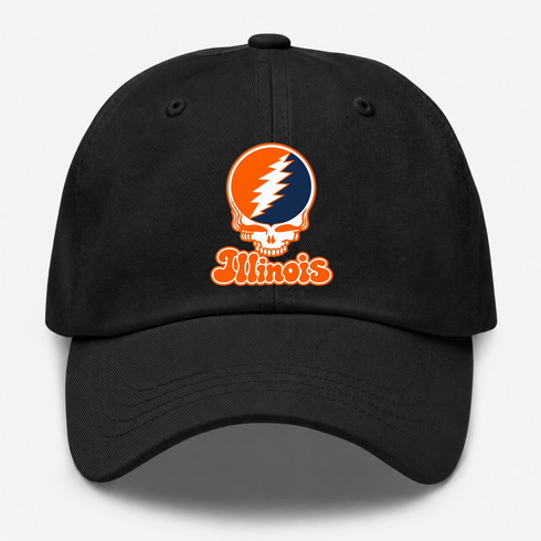 Illinois Stealie Premium Unisex Dad Hat — Design: Illinois University of — Black