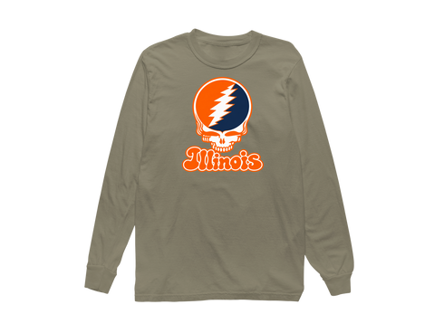Illinois Stealie Premium Unisex Long-Sleeve — Design: Illinois University of — Sandstone
