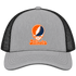Illinois Stealie Premium Unisex Trucker Cap — Design: Illinois University of — Heather Grey/Black