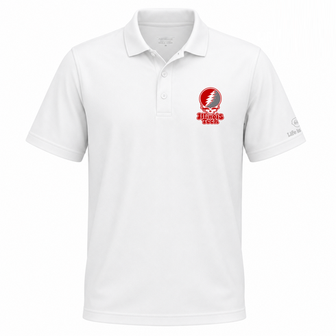 Illinois Technology Stealie Premium Unisex Polo — Design: Illinois Institute of Technology — White