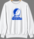 Indiana Stealie Premium Unisex Crewneck — Design: Indiana State University — White
