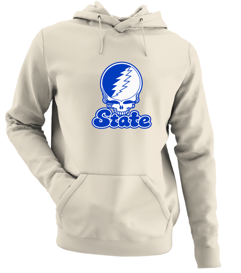 Indiana Stealie Premium Unisex Hoodie — Design: Indiana State University — Sand