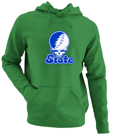 Indiana Stealie Premium Unisex Hoodie — Design: Indiana State University — Irish Green