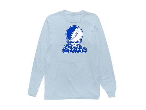 Indiana Stealie Premium Unisex Long-Sleeve — Design: Indiana State University — Chambray