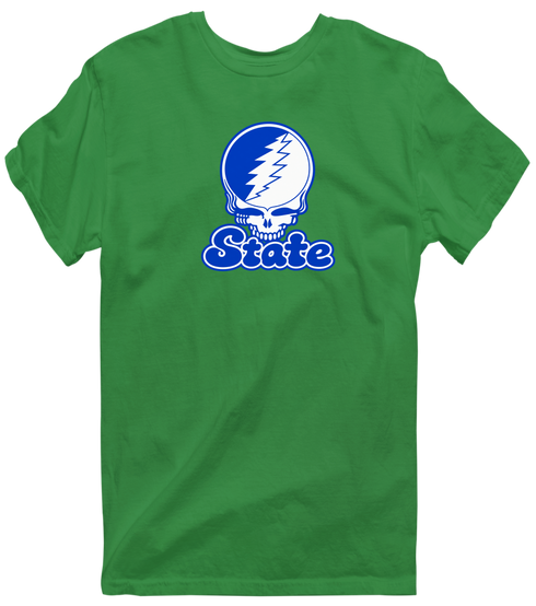 Indiana Stealie Premium Unisex T-Shirt — Design: Indiana State University — Irish Green