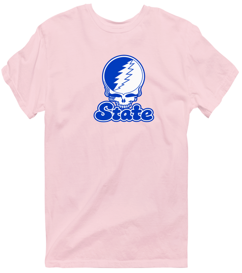 Indiana Stealie Premium Unisex T-Shirt — Design: Indiana State University — Light Pink