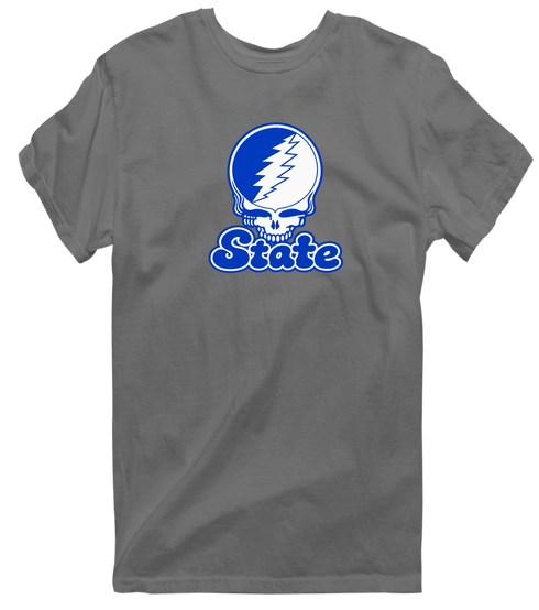 Indiana Stealie Premium Unisex T-Shirt — Design: Indiana State University — Charcoal