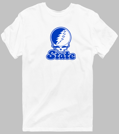 Indiana Stealie Premium Unisex T-Shirt — Design: Indiana State University — White