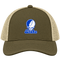 Indiana Stealie Premium Unisex Trucker Cap — Design: Indiana State University — Moss/Khaki