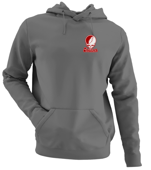 Indiana Stealie Premium Unisex Hoodie — Design: Indiana University — Charcoal
