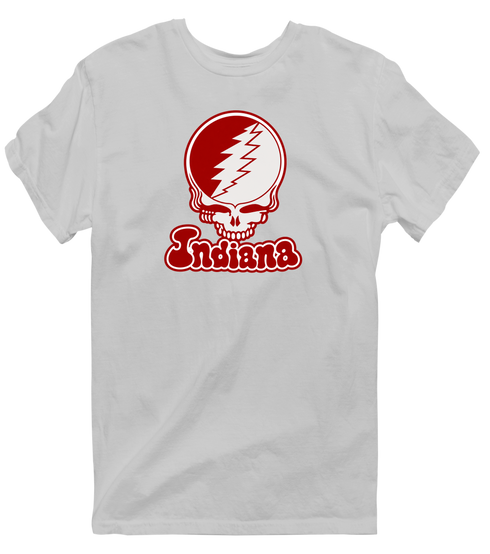 Indiana Stealie Premium Unisex T-Shirt — Design: Indiana University — Sport Grey