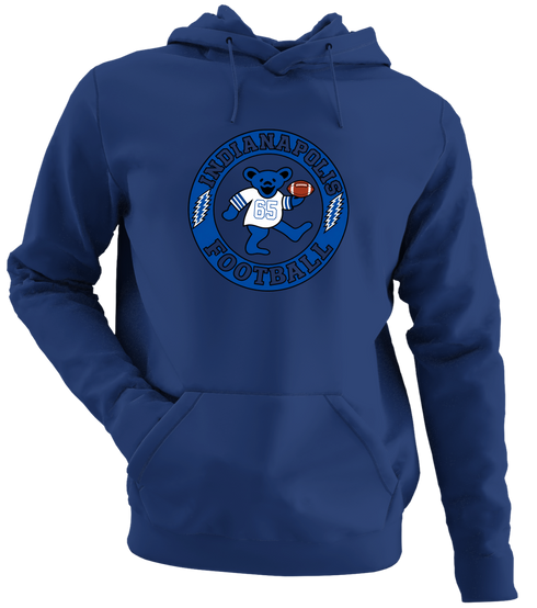 Indianapolis Football Dancing Bear Premium Hoodie — Indianapolis Colts — Navy