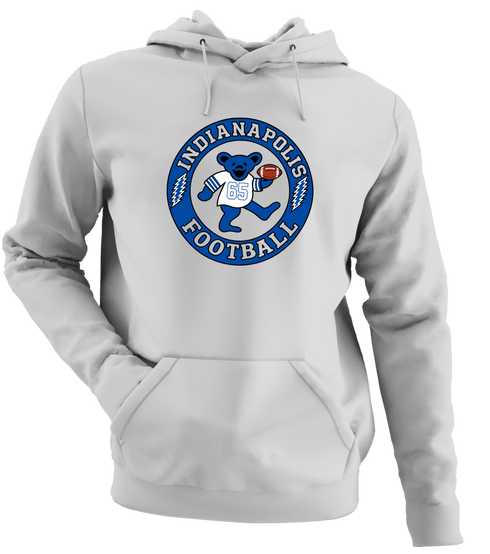 Indianapolis Football Dancing Bear Premium Hoodie — Indianapolis Colts — Sport Grey