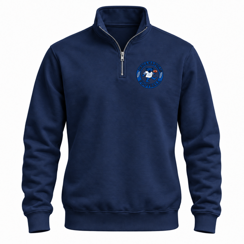 Indianapolis Football Dancing Bear Premium Quarter-Zip — Indianapolis Colts — Navy