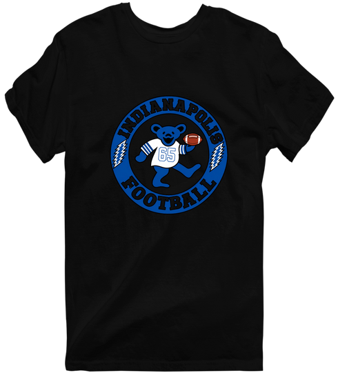 Indianapolis Football Dancing Bear Premium T-Shirt — Indianapolis Colts — Black