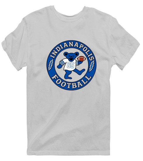 Indianapolis Football Dancing Bear Premium T-Shirt — Indianapolis Colts — Sport Grey