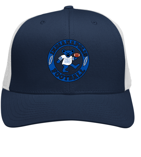 Indianapolis Football Dancing Bear Premium Trucker Cap — Indianapolis Colts — Navy/White