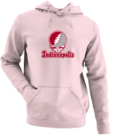 Indianapolis Stealie Premium Unisex Hoodie — Design: Indianapolis University of — Light Pink