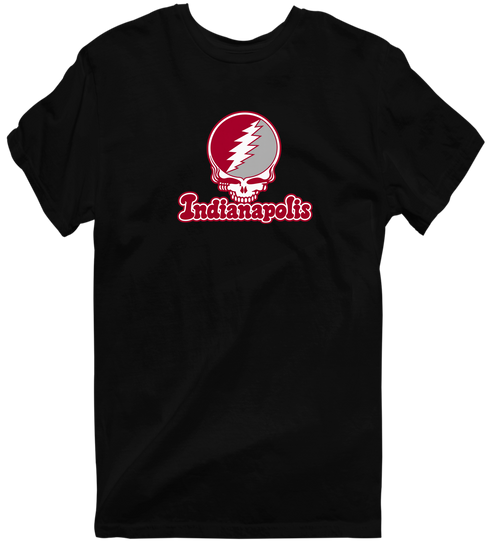Indianapolis Stealie Premium Unisex T-Shirt — Design: Indianapolis University of — Black