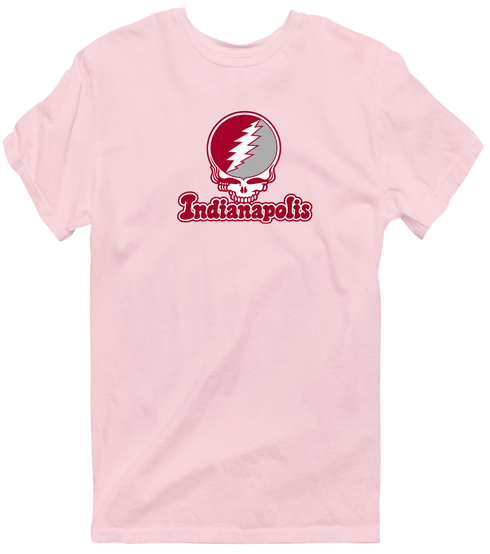 Indianapolis Stealie Premium Unisex T-Shirt — Design: Indianapolis University of — Light Pink