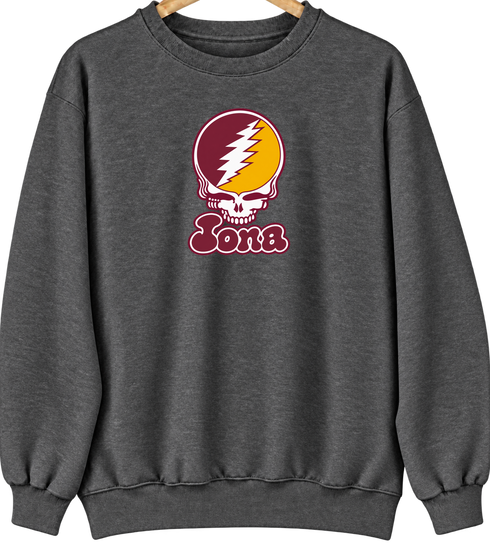 Iona Stealie Premium Unisex Crewneck — Design: Iona University — Dark Heather