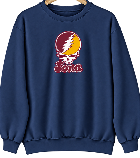 Iona Stealie Premium Unisex Crewneck — Design: Iona University — Navy
