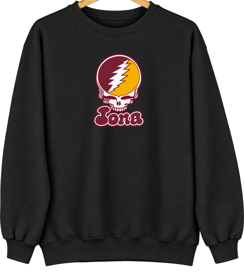 Iona Stealie Premium Unisex Crewneck — Design: Iona University — Black