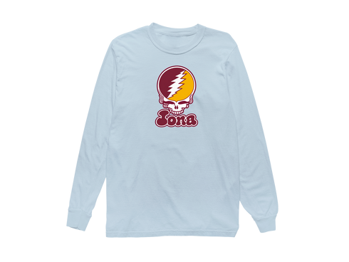 Iona Stealie Premium Unisex Long-Sleeve — Design: Iona University — Chambray