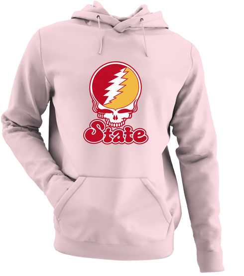 Iowa Stealie Premium Unisex Hoodie — Design: Iowa State University — Light Pink