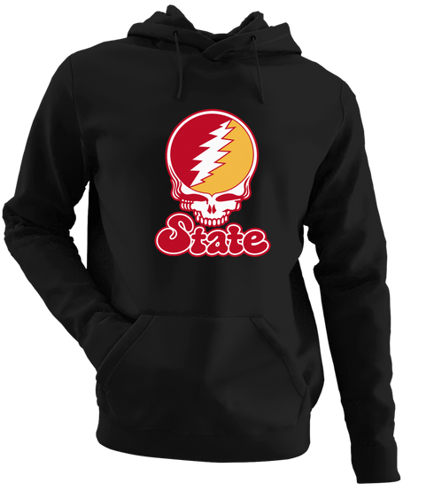 Iowa Stealie Premium Unisex Hoodie — Design: Iowa State University — Black