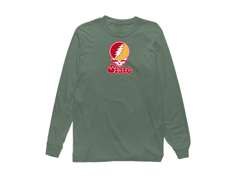 Iowa Stealie Premium Unisex Long-Sleeve — Design: Iowa State University — Light Green