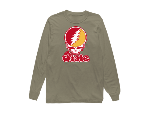 Iowa Stealie Premium Unisex Long-Sleeve — Design: Iowa State University — Sandstone