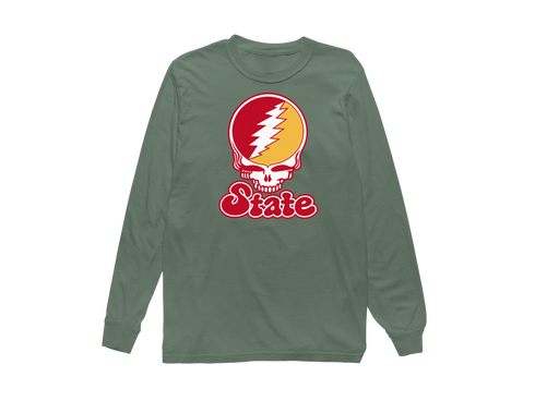 Iowa Stealie Premium Unisex Long-Sleeve — Design: Iowa State University — Light Green