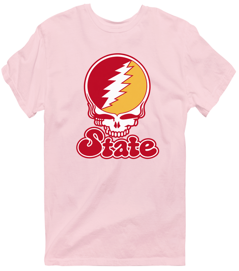 Iowa Stealie Premium Unisex T-Shirt — Design: Iowa State University — Light Pink