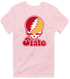 Iowa Stealie Premium Unisex T-Shirt — Design: Iowa State University — Light Pink