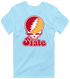 Iowa Stealie Premium Unisex T-Shirt — Design: Iowa State University — Light Blue