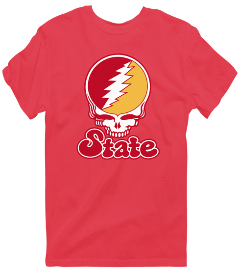 Iowa Stealie Premium Unisex T-Shirt — Design: Iowa State University — Heather Red