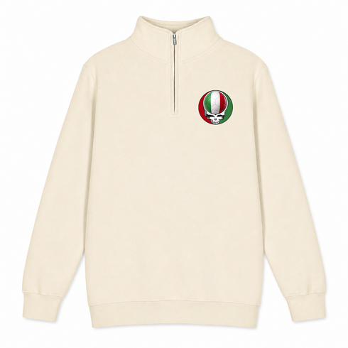 Italy FIFA World Cup - Premium Grateful Dead Quarter-Zip Pullover - Sand - 1