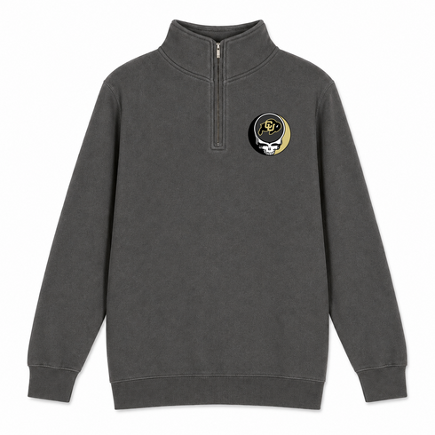 University of Colorado - Premium Grateful Dead Quarter-Zip Pullover - Charcoal - 6