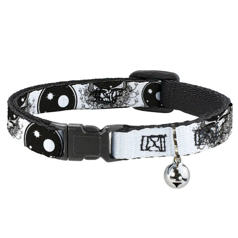 Grateful Dead - Cat Collar Breakaway - Space Your Face White Black - StealieShop